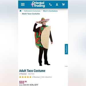 Adult taco costume
